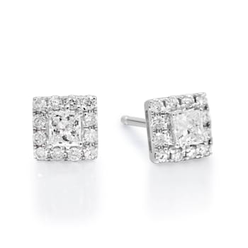 Gin & Grace 14K White Gold Real Diamond (I1) Earring