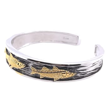 Sterling Silver Triple Catch Cuff Bracelet