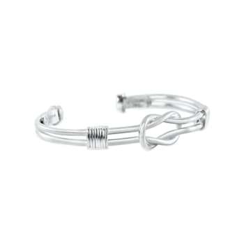 Sterling Silver Knot Cuff Bracelet.