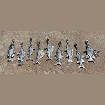 Sterling Silver Lariat Style Tarpon Necklace