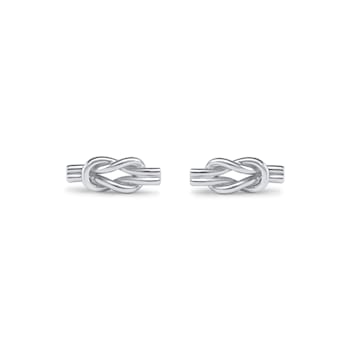 Sterling Silver Knot Stud Earrings.