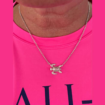 Sterling Silver Sea Turtle Necklace with Rolo Chain.