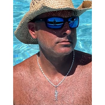 Sterling Silver Blue Marlin Pendant.