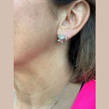 Sterling Silver Sea Turtle Stud Earrings.