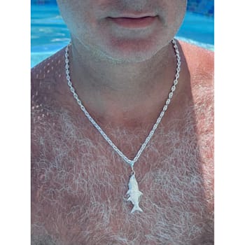 Sterling Silver Tarpon Pendant.