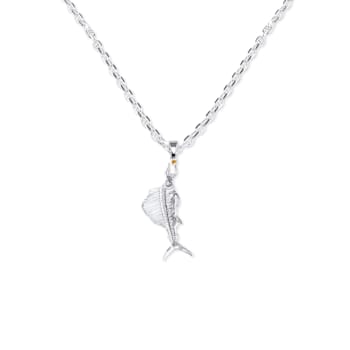 Sterling Silver Sailfish Pendant.