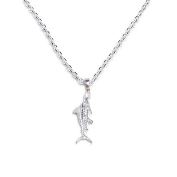 Sterling Silver White Marlin Pendant.