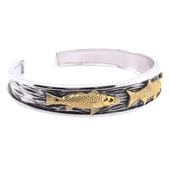 Sterling Silver Triple Catch Cuff Bracelet