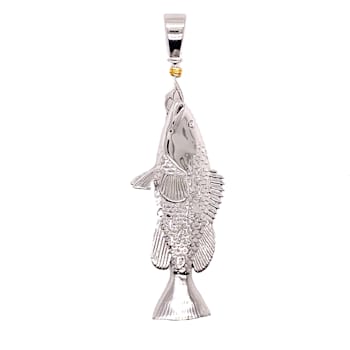 Sterling Silver Grouper Pendant.