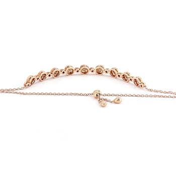 Prong Round and Bezel Set Diamond 14K White Gold Bracelet