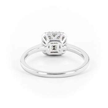 Round White Diamond 14K White Gold Ring