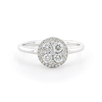 Round Diamond 14K White Gold Ring