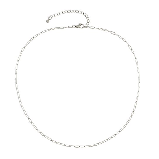 REBL Mia Hypoallergenic Steel Paperclip Chain Necklace