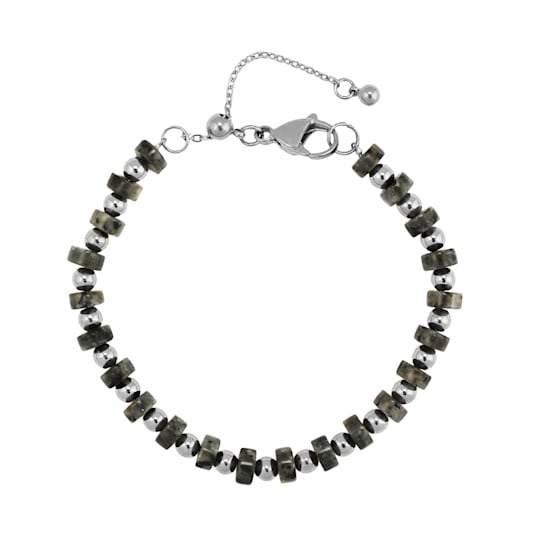 Kye White Magnesite Hypoallergenic Snake Beaded Bracelet 12NP0C Jedora