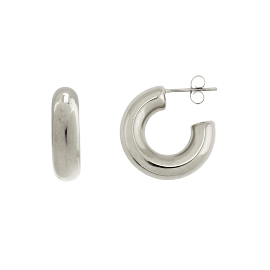 REBL Levi Hypoallergenic Steel Tube Hoop Earrings