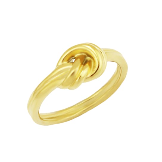 NORA 18K Yellow Gold Plated Stainless Steel Why Knot Ring