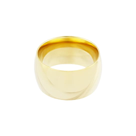 REBL Fenix 18K Yellow Gold Over Hypoallergenic Steel Chunky Band Ring