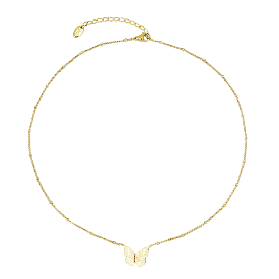 REBL Reese 18K Yellow Gold Over Hypoallergenic Steel Butterfly Pendant