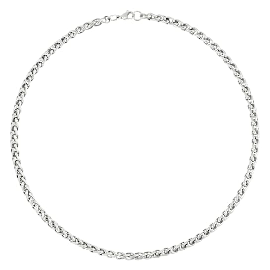 REBL Harley Hypoallergenic Steel Wheat Necklace