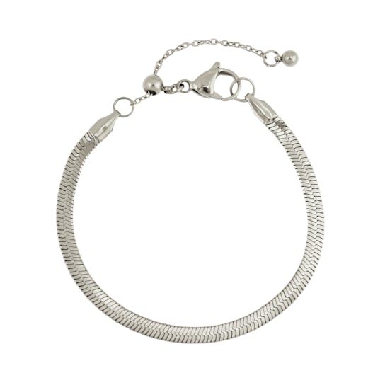 REBL Quinn Hypoallergenic Steel Snake Chain Bracelet