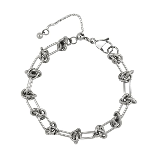 REBL Saint Hypoallergenic Steel Knot Chain Bracelet