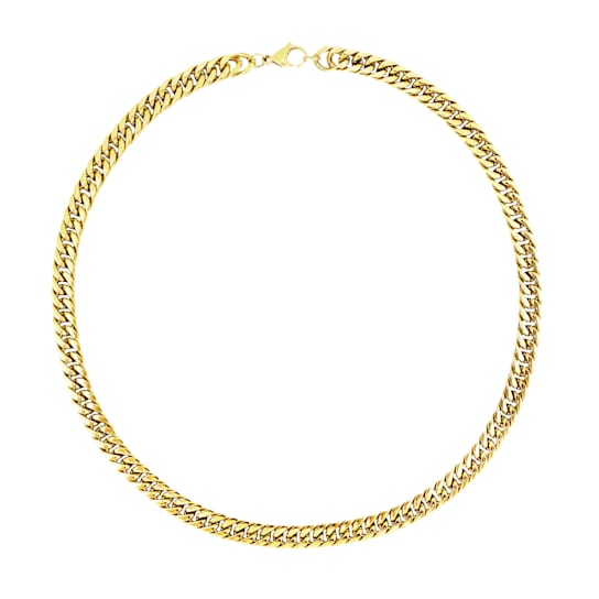 REBL Arlow 18K Yellow Gold Over Hypoallergenic Steel Cuban Link Necklace