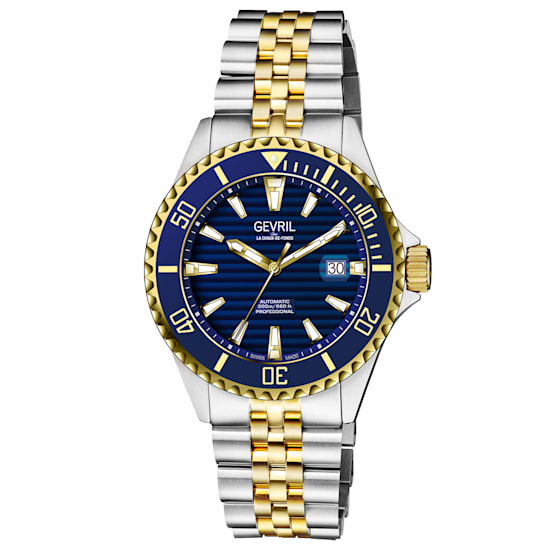 Gevril Men's 42603 Chamber Swiss Automatic Sellita SW200 Ceramic Bezel Watch