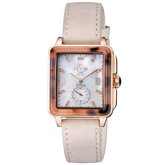 GV2 9242 Women's Bari Tortoise Swiss Quartz Diamond Watch