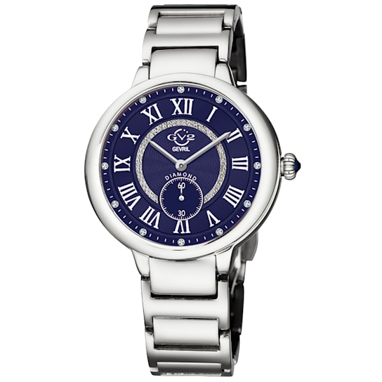 Gv2 By Gevril Women's 12205B Rome Diamond Stainless Steel Swiss Watch