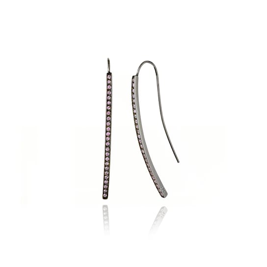 MCL Design Pink Sapphire Arc Drop Earrings