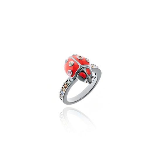 MCL Design Sapphire Ladybug Ring