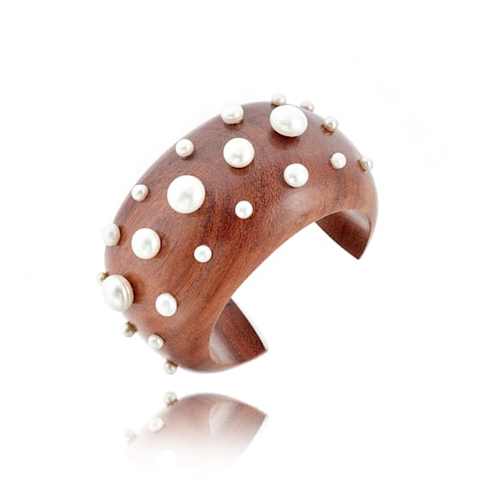 MCL Design White Pearl Cuff Bracelet