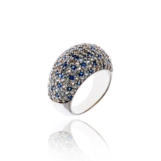 MCL Design Ice Sapphire Stardust Pave Ring