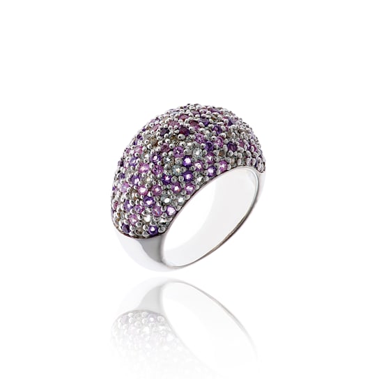 MCL Design Light Rose Sapphire Stardust Pave Ring