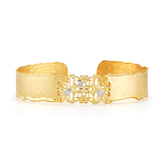 14K Gold 0.06 ct. tw. Diamond Cuff Bracelet