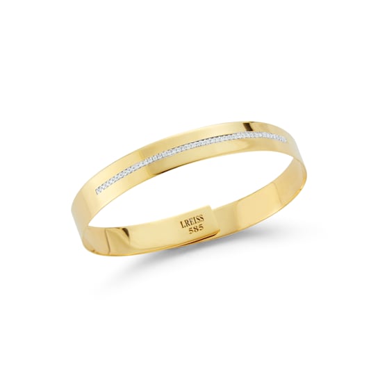 14K Gold 0.27 ct. tw. Diamond Cuff