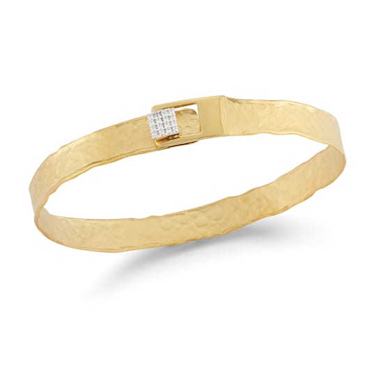 14K Gold 0.10 ct. tw. Diamond Cuff