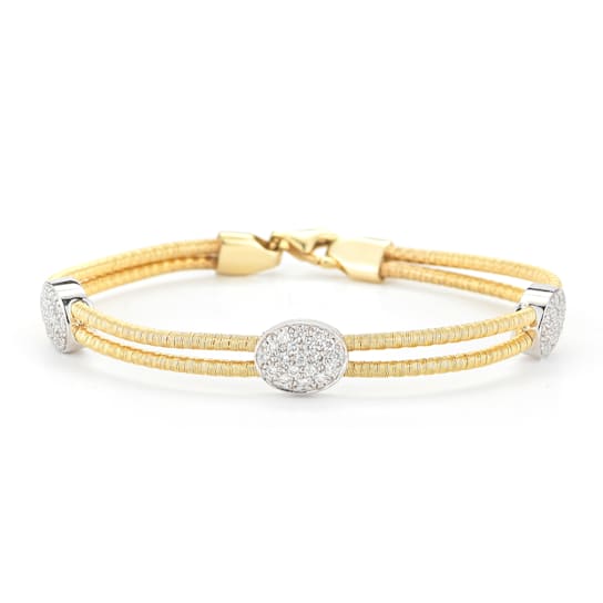 14K Gold 0.57 ct. tw. White Diamond Mesh Bracelet