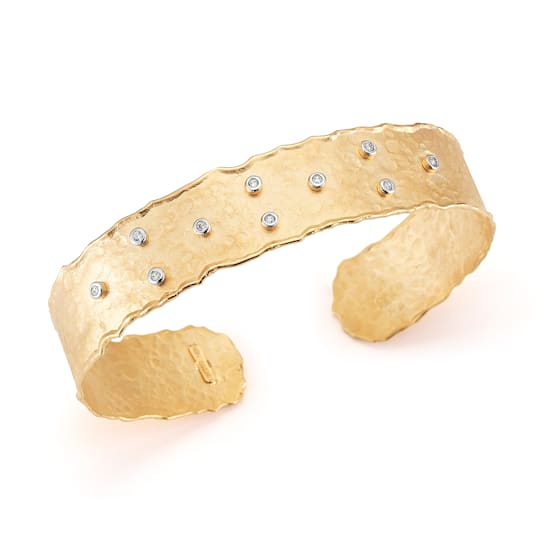 14K Gold 0.15 ct. tw. Diamond Cuff Bracelet