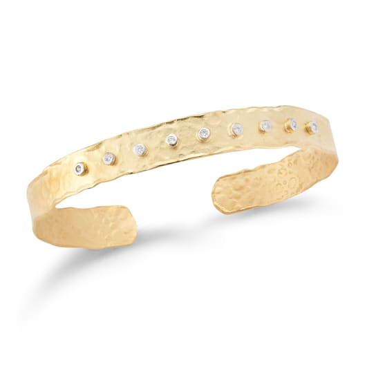 14K Gold 0.14 ct. tw. Diamond Cuff Bracelet
