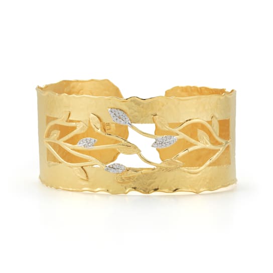 14K Gold 0.18 ct. tw. Diamond Cuff Bracelet