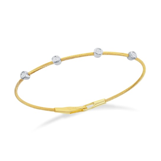 14K Yellow Gold 0.14 ct. tw. Wire Bracelet