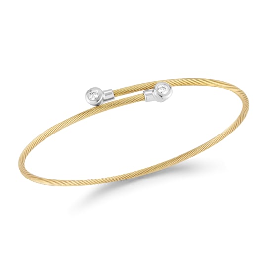 14K Yellow Gold 0.15 ct. tw. Diamond Wire Bracelet