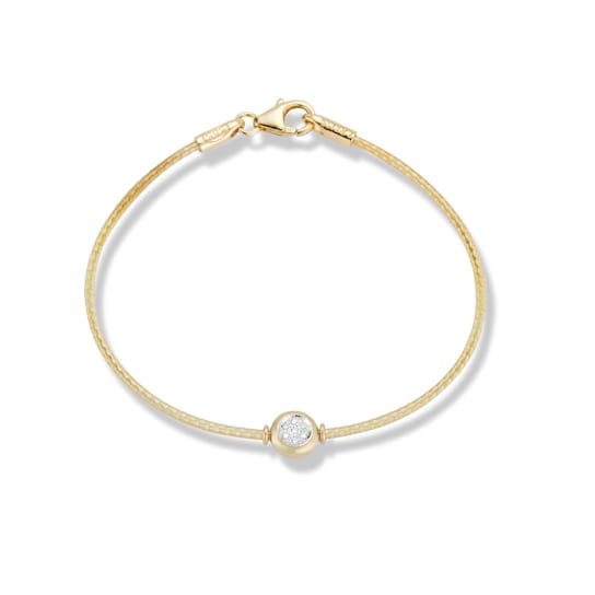 14K Gold 0.05 ct. tw. Diamond Mesh Bracelet