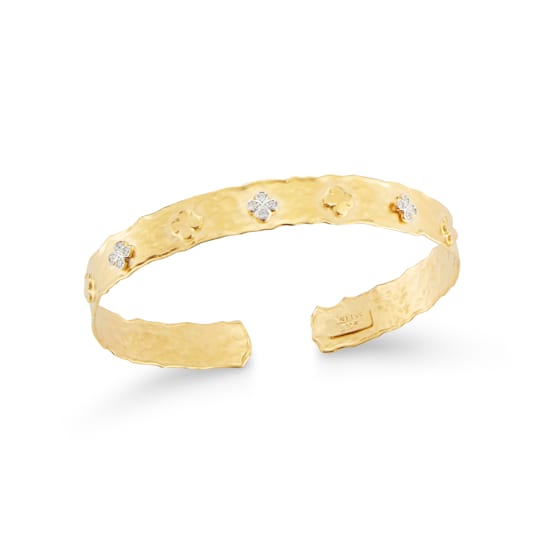 14K Gold 0.12 ct. tw. Diamond Cuff Bracelet