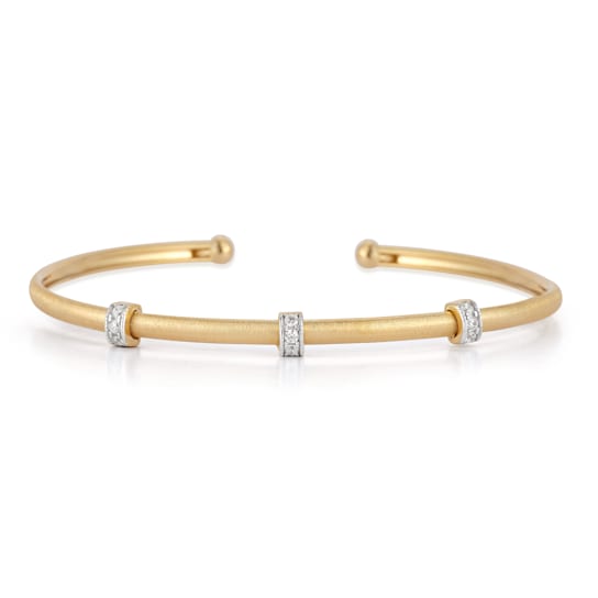 14K Gold 0.14 ct. tw. Bangle Bracelet