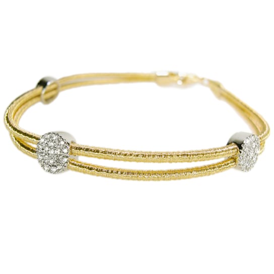 14K Gold 0.42 ct. tw. White Diamond Mesh Bracelet