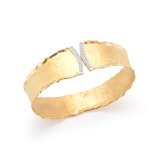 14K Gold 0.27 ct. tw. Diamond Cuff