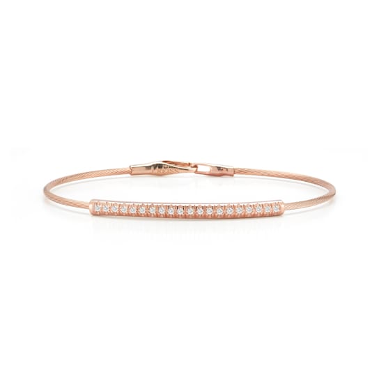 14K Rose Gold 0.19 ct. tw. Diamond Wire Bracelet