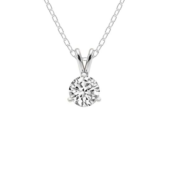 2 Ct 14K White Gold IGI Certified Lab Grown Round Shape 3 Prong Diamond
Necklace Friendly Diamonds